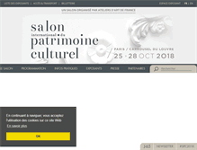 Tablet Screenshot of patrimoineculturel.com
